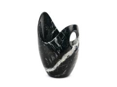  Barberini Gunnell Champagne Bucket Vase Wine Cooler Black Marble Marquinia Sculpture Solid Block - 3912408