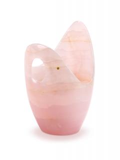  Barberini Gunnell Champagne Bucket Wine Cooler Vase Sculpture Pink Onyx Marble Collectible Design - 3912369