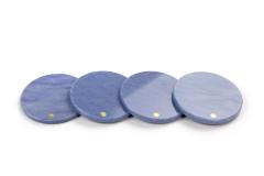  Barberini Gunnell Coasters Set of Four in Blue Azul Macaubas Marble Handmade Italy - 3912494