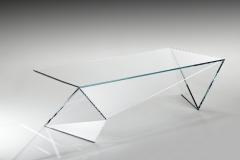  Barberini Gunnell Coffee table or cocktail tsble in clear crystal glass made in Italy - 1462429