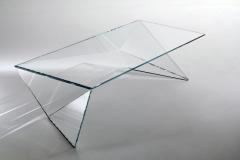  Barberini Gunnell Coffee table or cocktail tsble in clear crystal glass made in Italy - 1462431