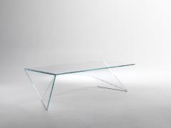  Barberini Gunnell Coffee table or cocktail tsble in clear crystal glass made in Italy - 1462437