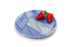  Barberini Gunnell Plate Platter Serveware Blue Azul Macaubas Marble Hand carved Collectible Italy - 3921524