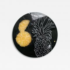  Barberini Gunnell Platters Serveware Centerpiece Black Marquina Marble and Honey Onyx Handmade - 3917175