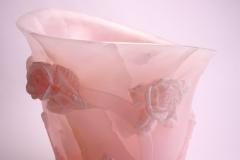  Barberini Gunnell Rose Sculpture Vase 13 Roses Hand Carved Italy Pink Onyx Block Limited Edition - 3904573