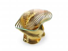  Barberini Gunnell Sculptural side table made in polished stainless steel 24 kt gold plated - 3492255