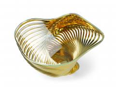  Barberini Gunnell Sculptural side table made in polished stainless steel 24 kt gold plated - 3492260