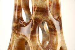  Barberini Gunnell Sculptural vase PV04 in Amber Onyx by Barberini Gunnell - 3876290