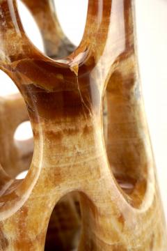  Barberini Gunnell Sculptural vase PV04 in Amber Onyx by Barberini Gunnell - 3876291