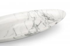  Barberini Gunnell Statuary Marble Long Bowl Vessel Centerpiece Decoration Hand Carved Sculpture - 3914491