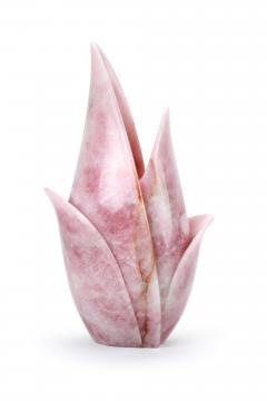  Barberini Gunnell Vase sculpture hand carved from a solid block of Rose Quartz made in Italy - 1637262