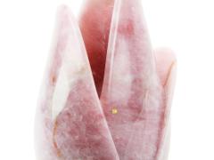  Barberini Gunnell Vase sculpture hand carved from a solid block of Rose Quartz made in Italy - 1637363
