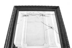  Barberini Gunnell Wall mirror black wood rectangular classic frame made in Italy - 1448986