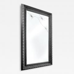  Barberini Gunnell Wall mirror black wood rectangular classic frame made in Italy - 1456126