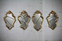  Barberini Gunnell Wall mirror gold leaf classical frame Rococo style made in Italy - 1449062