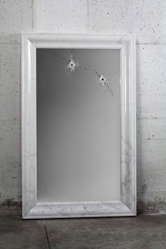  Barberini Gunnell Wall mirror white marble rectangular frame contemporary design made in Italy - 1448978