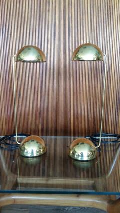  Barbieri Marianelli Pair of 1980s Barbieri Marianelli Brass Bikini Table Lamps for Tronconi - 829703