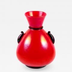  Barovier Seguso Ferro Red and Black Vase - 1250806