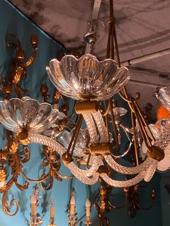  Barovier Toso 1940 Barovier Chandelier 5 Arms of Light 82 cm x H 110 cm - 4382453
