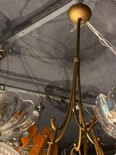  Barovier Toso 1940 Barovier Chandelier 5 Arms of Light 82 cm x H 110 cm - 4382462