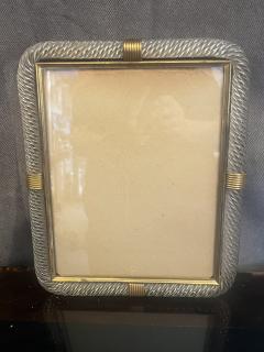  Barovier Toso 1940S CLEAR MURANO GLASS PICTURE FRAME WITH BRASS ACCENTS - 4128387