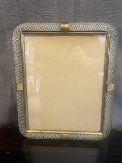  Barovier Toso 1940S CLEAR MURANO GLASS PICTURE FRAME WITH BRASS ACCENTS - 4128388