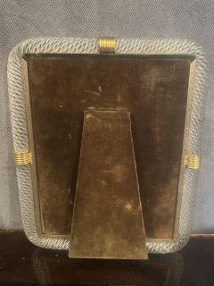  Barovier Toso 1940S CLEAR MURANO GLASS PICTURE FRAME WITH BRASS ACCENTS - 4128389