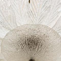  Barovier Toso 1940s Ceiling Light Leaves Murano Glass Chandelier - 3604989