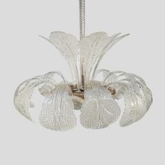  Barovier Toso 1950s Italian ceiling light clear blown patterned glass by Barovier e Toso - 4190191