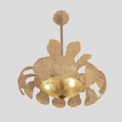  Barovier Toso 1950s Italian ceiling light clear blown patterned glass by Barovier e Toso - 4190193