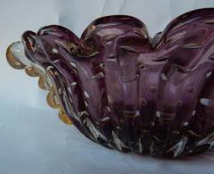  Barovier Toso 1970 Cup Murano Crystal Purple and Gold Signed Toso - 2328178