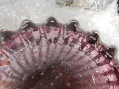  Barovier Toso 1970 Pair of Vases Or Similar Murano Crystal Pink and Gold Signed Toso - 2323008