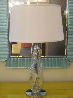  Barovier Toso 2 Pairs of Italian Mid Century Style Clear Murano Venetian Glass Table Lamps - 1844287
