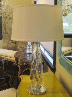  Barovier Toso 2 Pairs of Italian Mid Century Style Clear Murano Venetian Glass Table Lamps - 1844288