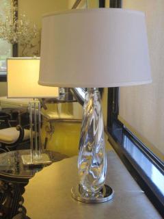  Barovier Toso 2 Pairs of Italian Mid Century Style Clear Murano Venetian Glass Table Lamps - 1844290