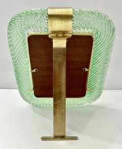  Barovier Toso 2000s Barovier Toso Italian Chartreuse Green Murano Glass Brass Picture Frame - 3052885