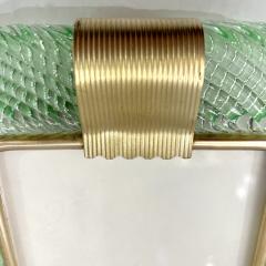  Barovier Toso 2000s Barovier Toso Italian Chartreuse Green Murano Glass Brass Picture Frame - 3052895
