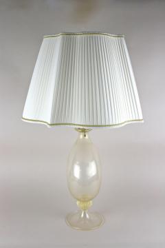  Barovier Toso 20th Century Barovier Tosso Murano Glass Table Lamp 24K Gold Flakes IT 1960 - 4828765