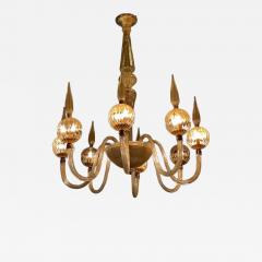  Barovier Toso A Fine Italian Modern Hand Blown Glass 8 Arm Chandelier Barovier Toso - 4710217