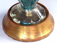  Barovier Toso A Murano Mid Century Teal Art Glass Silver Aventurine Lamp Barovier Toso - 276891