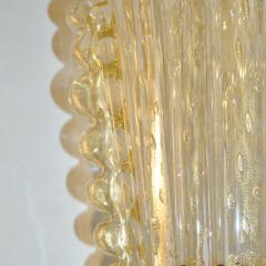  Barovier Toso Barovier Italian Art Deco Design Crystal Gold Leaf Murano Glass Bowl Sconces - 1308152