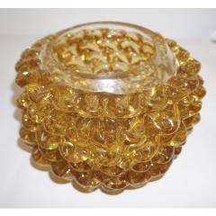  Barovier Toso Barovier Toso 1950s Italian Vintage Amber Gold Rostrato Murano Glass Bowl - 914565