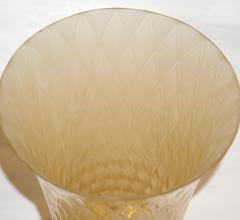  Barovier Toso Barovier Toso Art Deco Style Pair of Brass and Gold Honeycomb Murano Glass Lamps - 732749