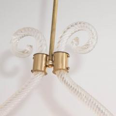  Barovier Toso Barovier Toso Bullicante Murano Glass and Brass Pendant Chandelier - 1460970