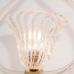  Barovier Toso Barovier Toso Bullicante Murano Glass and Brass Pendant Chandelier - 1460972