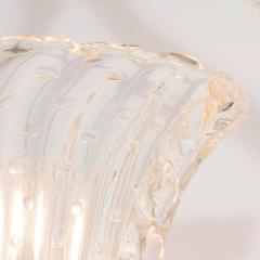  Barovier Toso Barovier Toso Bullicante Murano Glass and Brass Pendant Chandelier - 1460983