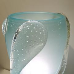  Barovier Toso Barovier Toso Contemporary Italian Modern Pair of Aqua Blue Murano Glass Lamps - 2048450