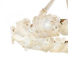  Barovier Toso Barovier Toso Elegant Murano Glass and Gold Leaf Chandelier 1940s - 3936272