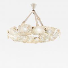  Barovier Toso Barovier Toso Elegant Murano Glass and Gold Leaf Chandelier 1940s - 3940326