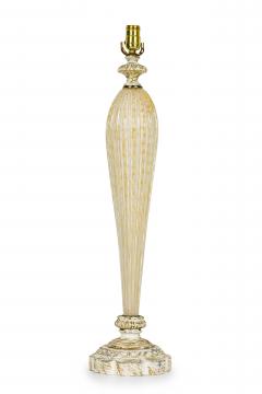  Barovier Toso Barovier Toso Italian Mid Century Bubbled White Glass Table Lamp - 4665341